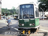 MBTA 3434 - Green Line Standard LRV built by Boeing-Vertol in 1976-78